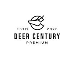 Outline Letter C Deer Logo concept. great for cryptocurrency logo or financial brand vector