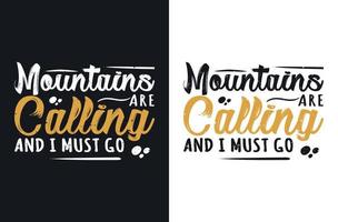 Camping typography t shirt design template vector