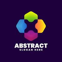 Abstract logo, gradient colorfull style vector