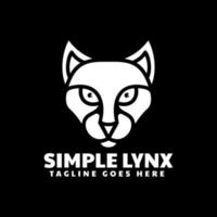 Simple Lynx Logo, Silhouette Style vector