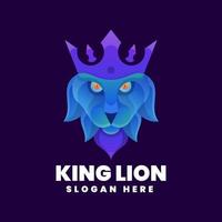 King Lion logo, Gradient colorfull style vector