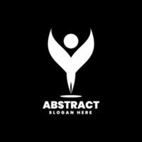 logotipo abstracto, estilo de silueta vector