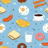 Breakfast Seamless Pattern Background vector