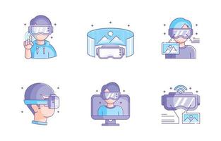 Virtual Universe Icon Collection vector