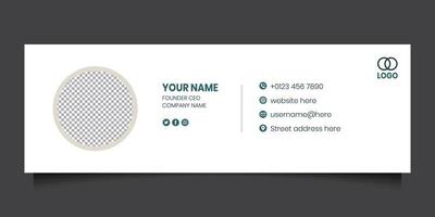 Email signature template design vector