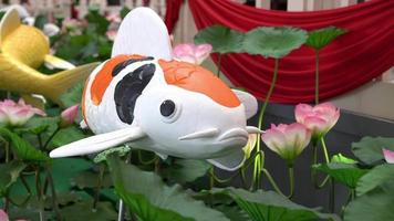 decoração de peixe artificial de ano novo chinês