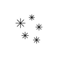 Winter, Snowfall, Snow, Snowflake Thin Line Icon Vector Illustration Logo Template. Suitable For Many Purposes.