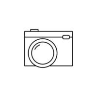 Camera, Photography, Digital, Photo Thin Line Icon Vector Illustration Logo Template. Suitable For Many Purposes.