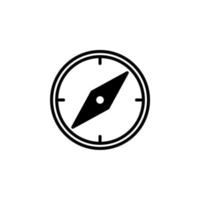 Compass Solid Line Icon Design Concept For Web And UI, Simple Icon Suitable for Any Purposes. vector
