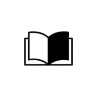 Book, Read, Library, Study Solid Line Icon Vector Illustration Logo Template. Suitable For Many Purposes.