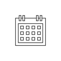 Calendar, Schedule, Date Thin Line Icon Vector Illustration Logo Template. Suitable For Many Purposes.