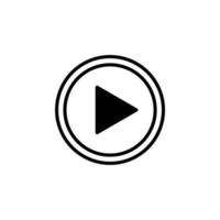 Video, Play, Film, Player, Movie Solid Line Icon Design Concept For Web And UI, Simple Icon Suitable for Any Purposes. vector
