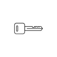 Key Thin Line Icon Vector Illustration Logo Template. Suitable For Many Purposes.