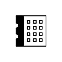 Calendar, Schedule, Date Solid Line Icon Vector Illustration Logo Template. Suitable For Many Purposes.