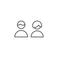 Gender, Sign, Male, Female, Straight Thin Line Icon Vector Illustration Logo Template. Suitable For Many Purposes.