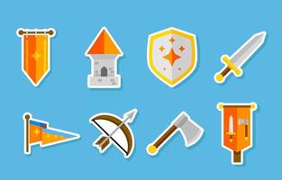 Medieval Kingdoms Sticker Collection vector