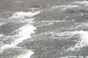 Water flows in a stream in the rainy season. photo