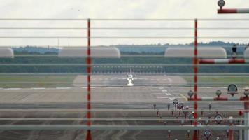 Runway view through landing lights video