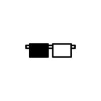 Glasses, Sunglasses, Eyeglasses, Spectacles Solid Line Icon Vector Illustration Logo Template. Suitable For Many Purposes.