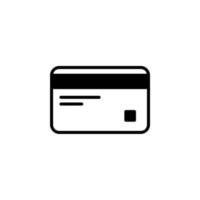 tarjeta de crédito, plantilla de logotipo de ilustración de vector de icono de línea sólida de pago. adecuado para muchos propósitos.