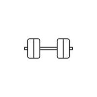 Gym, Fitness, Weight Thin Line Icon Vector Illustration Logo Template. Suitable For Many Purposes.