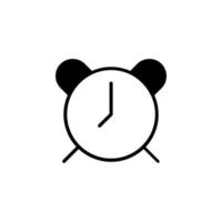 Clock, Timer, Time Solid Line Icon Vector Illustration Logo Template. Suitable For Many Purposes.