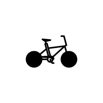 Bike, Bicycle Solid Line Icon Design Concept For Web And UI, Simple Icon Suitable for Any Purposes. vector