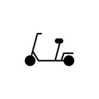 Scooter, Kick Scooter Solid Line Icon Vector Illustration Logo Template. Suitable For Many Purposes.