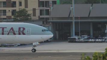 Airplane taxiing after landing video