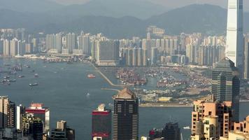 timelapse av fartygstrafik i Hongkong video