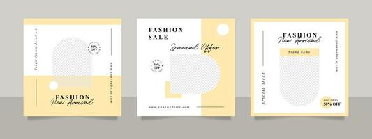 fashion sale social media post or banner template vector