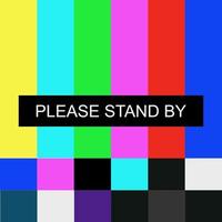 please stand by tv card vector