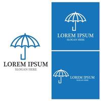 Umbrella icon and symbol vector template