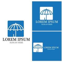 Umbrella icon and symbol vector template