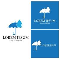 Umbrella icon and symbol vector template