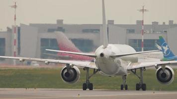 Cargo carrier on taxiway video