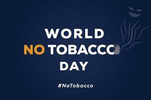 world no tobacco day horizontal banner illustration vector