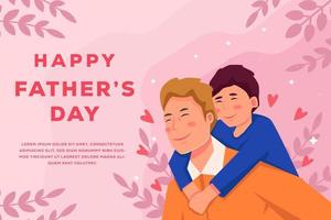 happy fathers day background illustration banner poster vector