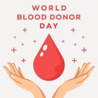 día mundial del donante de sangre ilustración diseño plano vector
