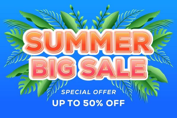 summer big sale banner promotion