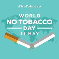 ilustración de diseño plano del día mundial sin tabaco vector