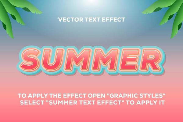 summer text effect fully editable
