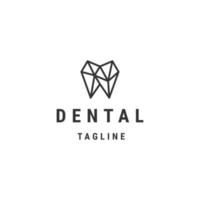 diente de plantilla de diseño de icono de logotipo dental vector plano