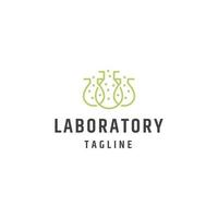 vector plano de plantilla de diseño de icono de logotipo de laboratorio de vidrio de farmacia