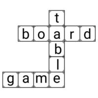 Hand drawn game for composing words from letters. Board game that develops erudition. Doodle style. Vector illustration