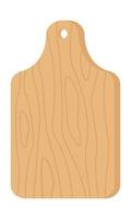 Wooden cutting board isolated on a white background. Vector illustration