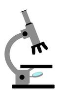 Microscope isolated on a white background. Flat. Vector illustration