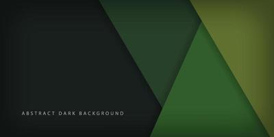 Green background vector overlap layer on dark space for background design. editable Eps10 Vector Template