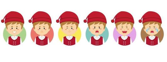 Denmark Avatar with Various Expression vector