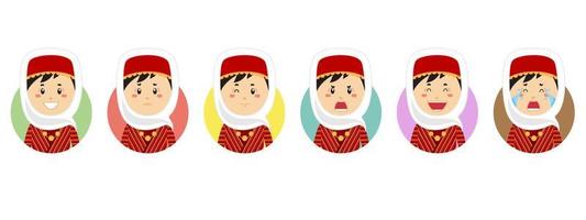 Armenian Avatar with Various Expression vector